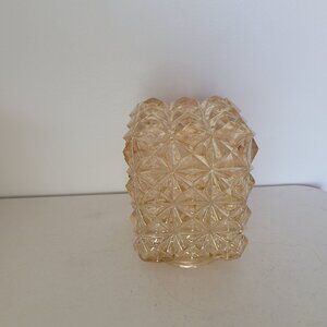 Antique Art Deco Pineapple Shade Light Lamp Peach Luster Iridescent